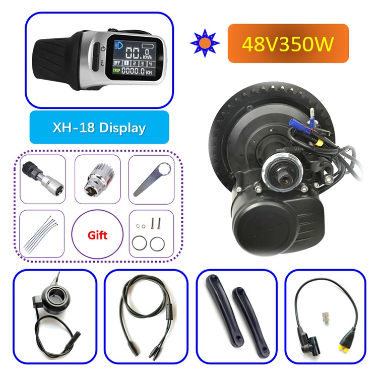 Tongsheng TSDZ2 mid motor kit with XH18 display